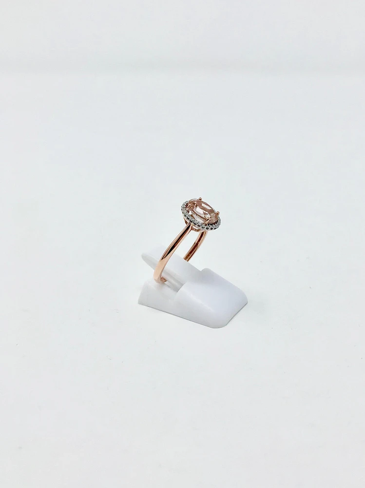 Morganite and Diamond Ring