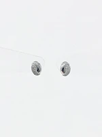 10K White Gold 0.28cttw Pave Diamond Stud Earrings