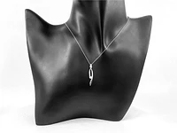 10K White Gold 0.12cttw Canadian Diamond Necklace, 18"