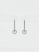 14K White Gold 0.29cttw Diamond Dangle / Drop / Chandelier Earrings