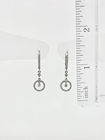 14K White Gold 0.29cttw Diamond Dangle / Drop / Chandelier Earrings