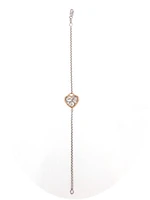 14K White & Rose Gold 0.05cttw Canadian Diamond Bracelet, 7"