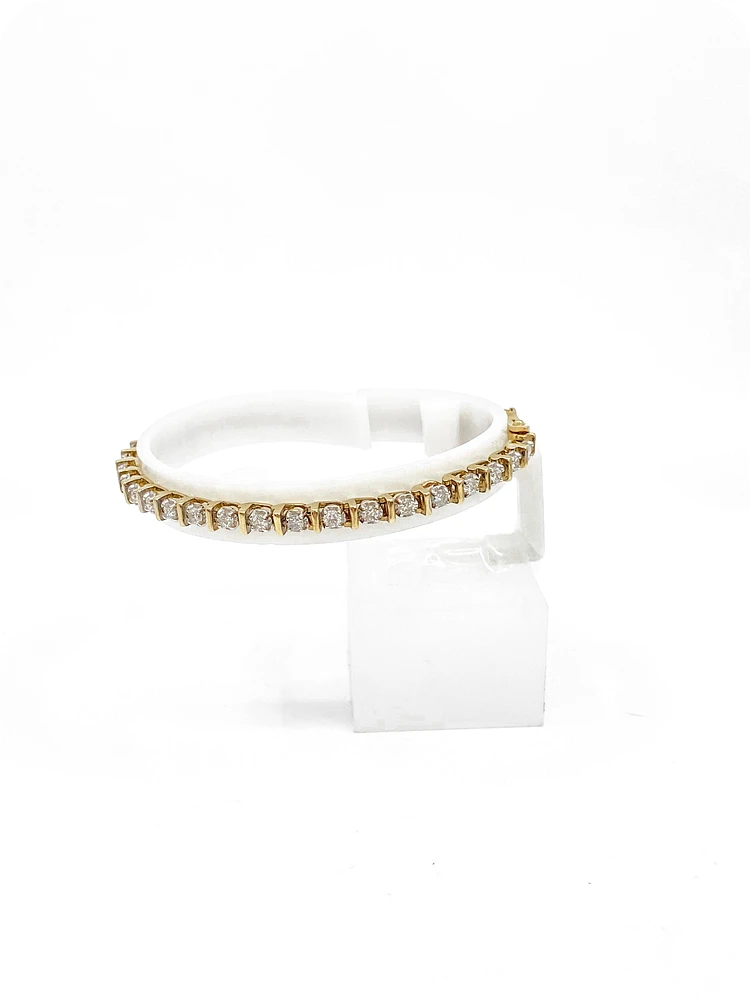 10K Yellow Gold 2.00cttw Diamond Tennis Bracelet, 7"