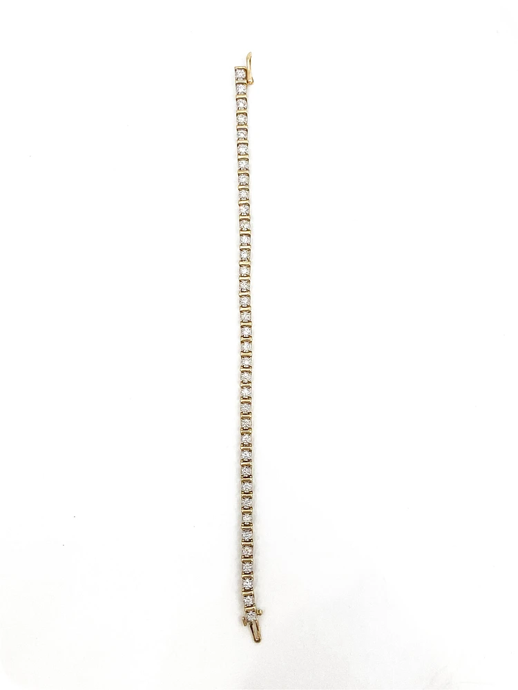 10K Yellow Gold 2.00cttw Diamond Tennis Bracelet, 7"