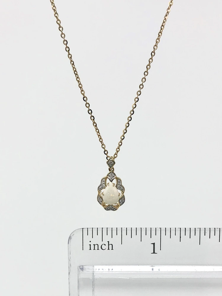 Opal and Diamond Necklace
