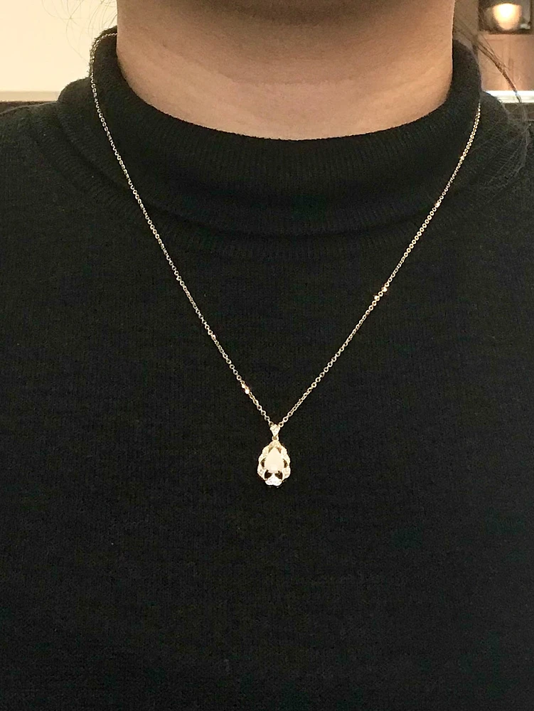 Opal and Diamond Necklace