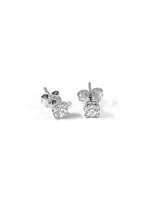 14K White Gold 0.15cttw Canadian Diamond Earrings