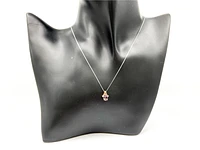 10K White & Rose Gold 1.00cttw Mystic Topaz and 0.02cttw Diamond Pendant, 18"