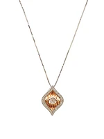 10K Rose Gold 0.20cttw Diamond Pendant, 18"