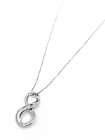 Sterling Silver 0.063cttw Diamond Infinity Necklace, 18"