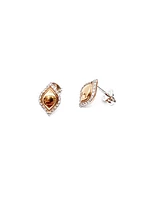 10K White & Rose Gold 0.13cttw Diamond Stud Earrings