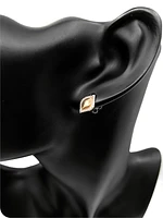 10K White & Rose Gold 0.13cttw Diamond Stud Earrings