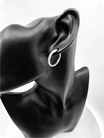 10K White Gold 0.25cttw Diamond Hoop Huggie Hinged Earrings