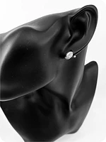 10K White Gold 0.28cttw Pave Diamond Stud Earrings