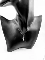 10K White Gold 0.10cttw Canadian Diamond Pendant, 18"