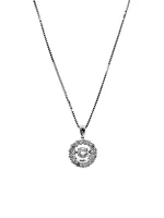 10K White Gold 0.35cttw Diamond Eternity Pendant, 18"