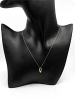 10K Yellow Gold 0.066cttw Canadian Diamond Necklace, 18"