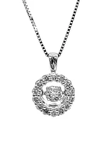 10K White Gold 0.35cttw Diamond Eternity Pendant, 18"
