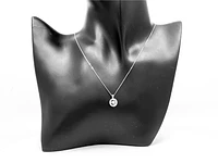 10K White Gold 0.35cttw Diamond Eternity Pendant, 18"