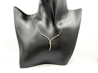 10K White & Yellow Gold 0.33cttw Diamond Pendant, 18"