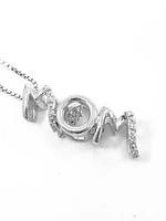 Sterling Silver 0.04cttw Round-Cut Diamond Pendant - 18"