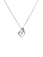 Sterling Silver 0.011cttw Canadian Diamond Mother & Child Pendant, 18"