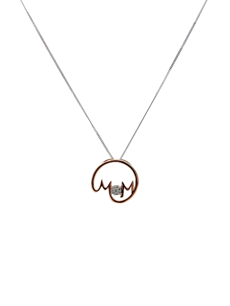 Diamond "Mom" Pendant
