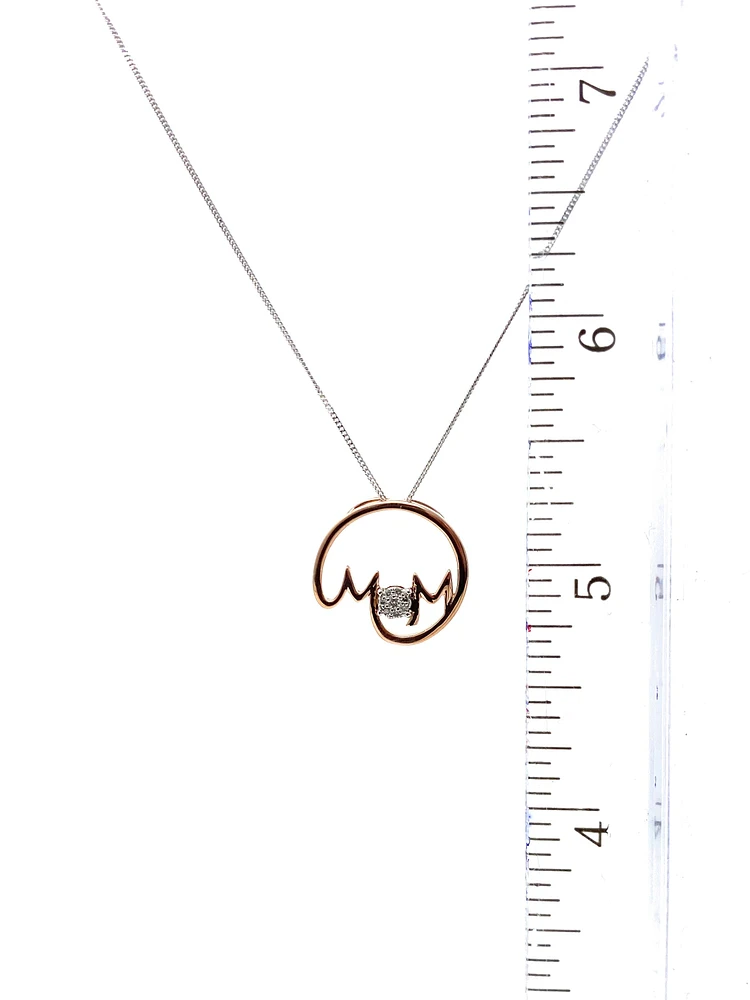 Diamond "Mom" Pendant