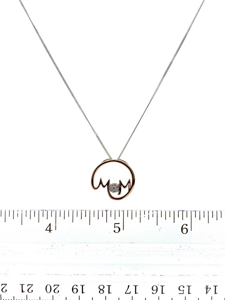 Diamond "Mom" Pendant