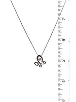 Sterling Silver 0.03cttw Diamond Butterfly Necklace, 18"