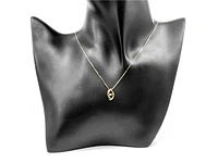 10K White and Yellow Gold 0.09cttw Diamond Pendant, 18"