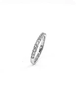 10K White Gold 0.56cttw Genuine White Topaz  Ring, size 6.5