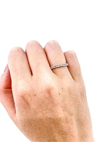 10K White Gold 0.56cttw Genuine White Topaz  Ring, size 6.5
