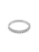 10K White Gold 0.56cttw Genuine White Topaz  Ring, size 6.5