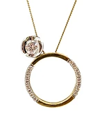 10K White & Yellow Gold 0.137cttw Canadian Diamond Eternity Necklace, 18"
