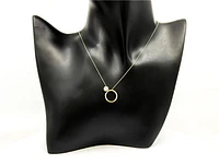 10K White & Yellow Gold 0.137cttw Canadian Diamond Eternity Necklace, 18"