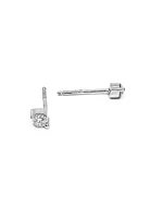 10K White Gold 0.15cttw Diamond Stud Earrings
