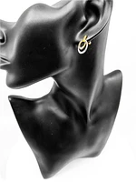 10K White & Yellow Gold 0.10cttw Diamond Double Eternity Earrings