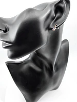 10K White & Rose Gold 1.20cttw Mystic Topaz and 0.02cttw Diamond Stud / Dangle / Drop Earring