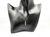 10K White & Yellow Gold 0.11cttw Diamond Necklace, 18"