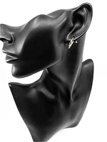 10K Yellow & White Gold 0.10cttw Diamond Dangle Drop Earrings