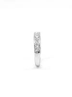 14K White Gold 1.00cttw Princess Cut Diamond Channel Anniversary Band, 6.5 - /