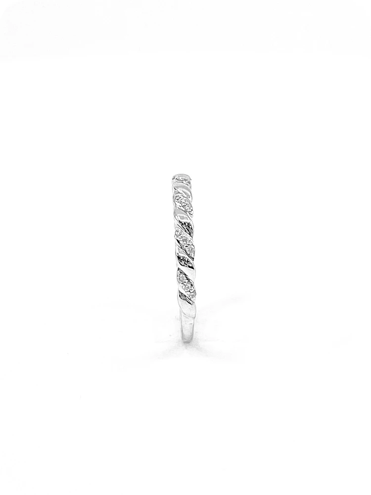 10K Gold 0.10cttw Diamond Stacking Ring / Band