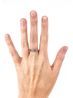 10K White Gold 0.10cttw Genuine Sapphire & 0.14cttw Diamond Ring, size 6.5