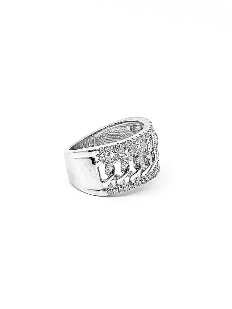 14K White Gold 0.50cttw Diamond Ring, size 6.5