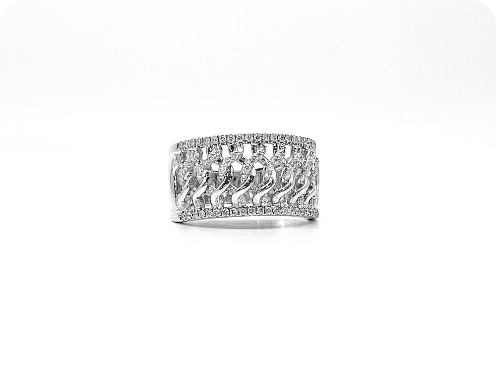 14K White Gold 0.50cttw Diamond Ring, size 6.5
