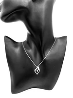 Sterling Silver 0.011cttw Canadian Diamond Mother & Child Pendant, 18"