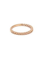 10K Rose Gold 0.10cttw Diamond Ring, size 6.5