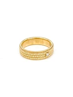 14K Yellow Gold 0.07cttw Canadian Diamond Gents Diamond Ring, size 10