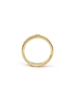 14K Yellow Gold 0.07cttw Canadian Diamond Gents Diamond Ring, size 10